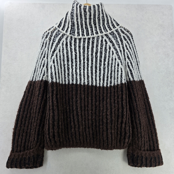 Anthropologie Love Token Daytona Turtleneck Chunky Sweater Women's Size Small - Picture 12 of 13